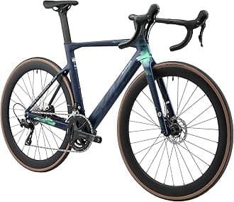 Carbon Fiber Road Bike, Hydraulic Oil Disc Bike with Carbon Fiber Frame and Wheelset, Lightweight Full Carbon Racing Bicycle with Shimano R7120 24S Shift Set for Adults