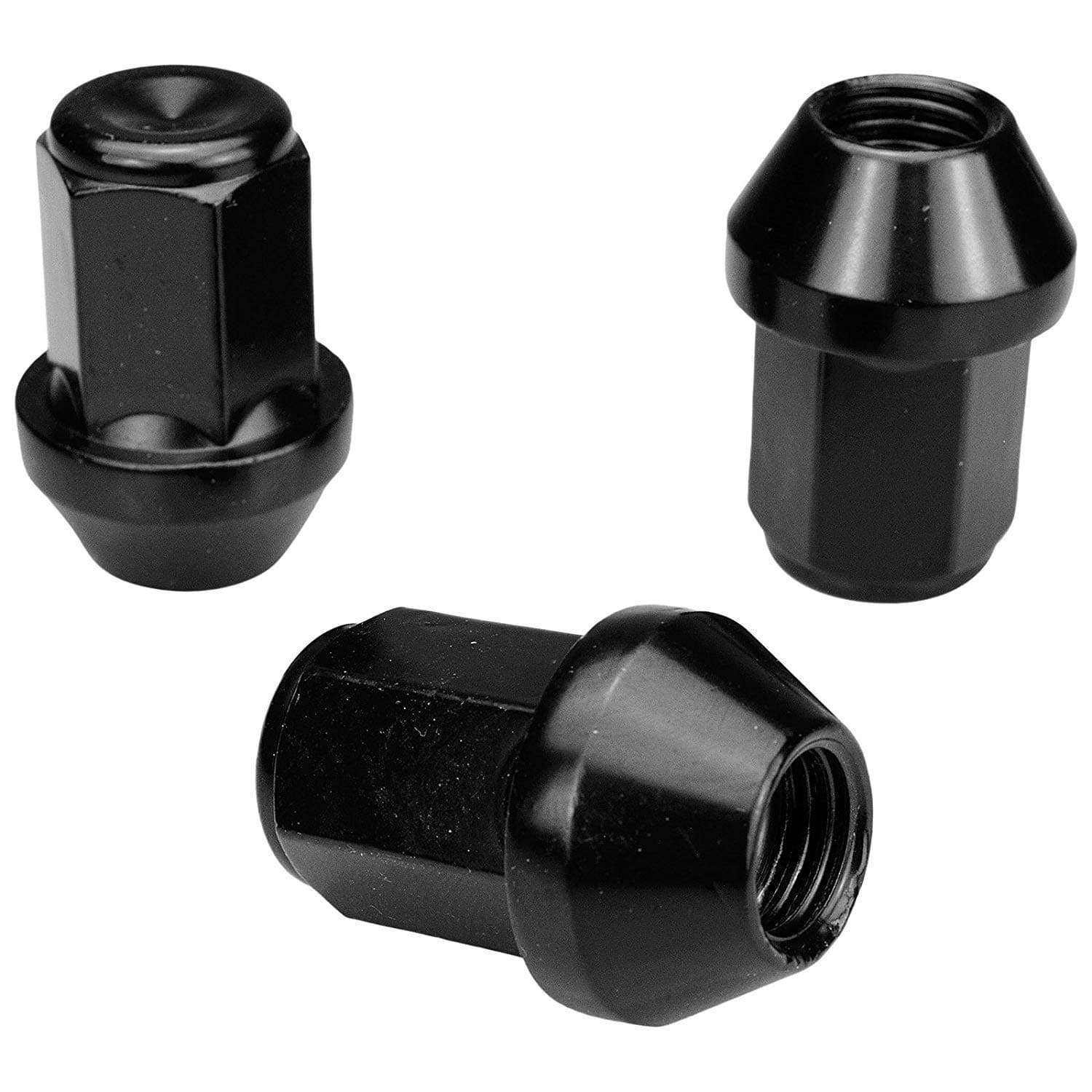 Pack of 20 Black Wheel Nuts M14 x 1.5 x 34 I Cones for Alloy Wheels I Diameter D = 24 mm I SW 19 mm