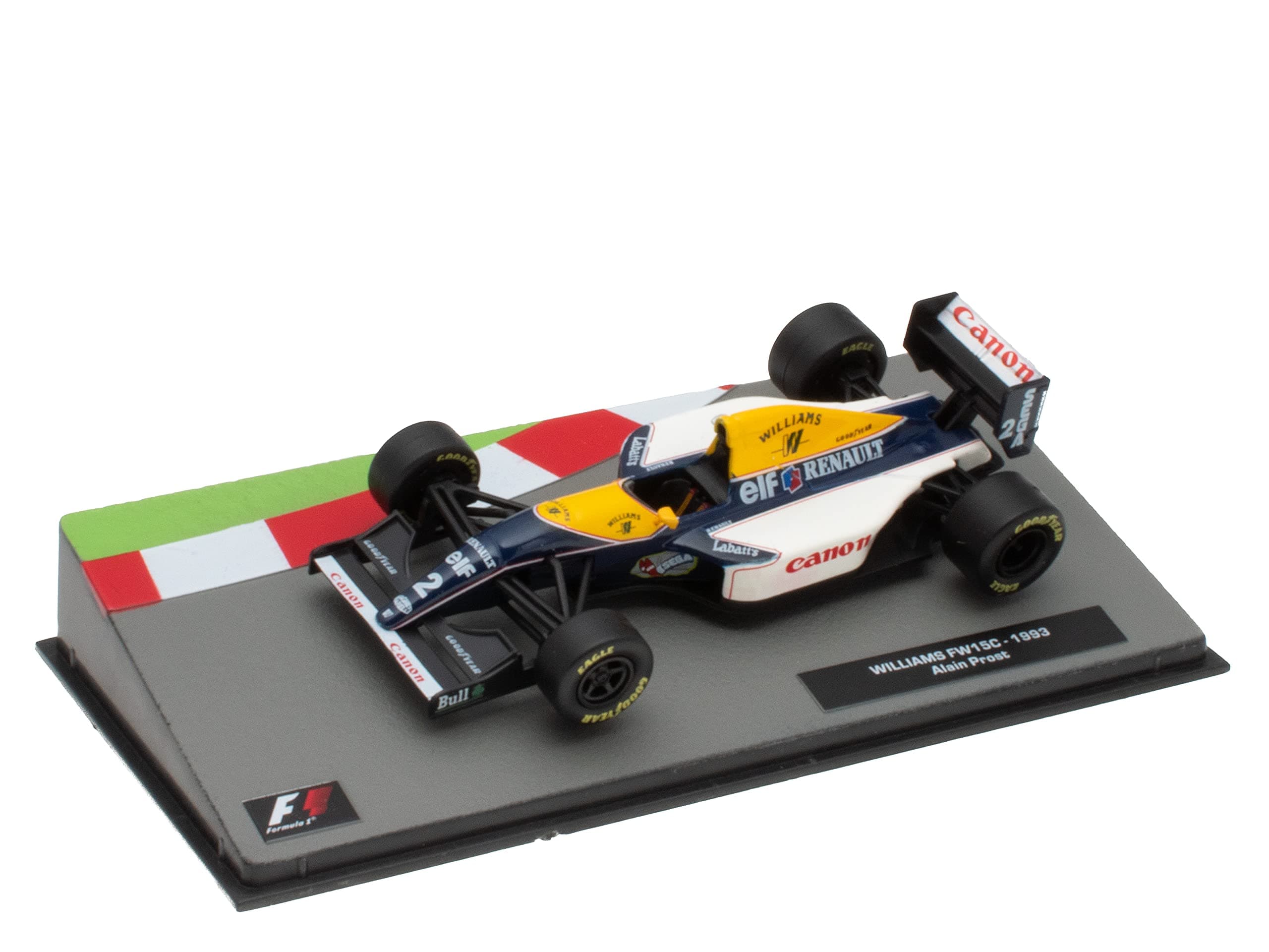 Miniature car Formula 1 1/43 compatible with WILLIAMS FW15C - Alain Prost - 1993 - F1 FD008