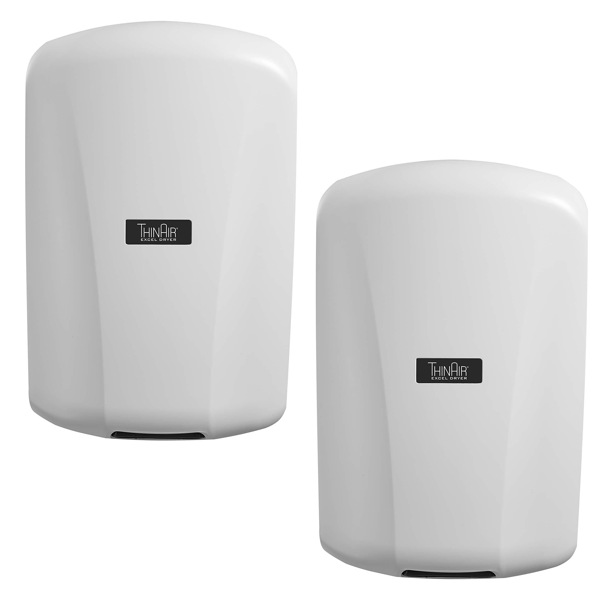 Excel Dryer ThinAir ADA-Compliant Commercial Hand Dryer, Surface Mount, White Antimicrobial ABS Cover, 950 Watts 110/120V