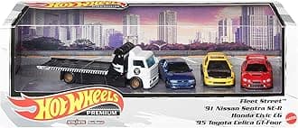 Hot Wheels HCR53 Premium Collect Display Sets with 3 Die-Cast Cars in Scale 1:64 and 1 Team Transport Vehicle, Collectibles, 2 Sets in Assortment for Collectors of All Ages