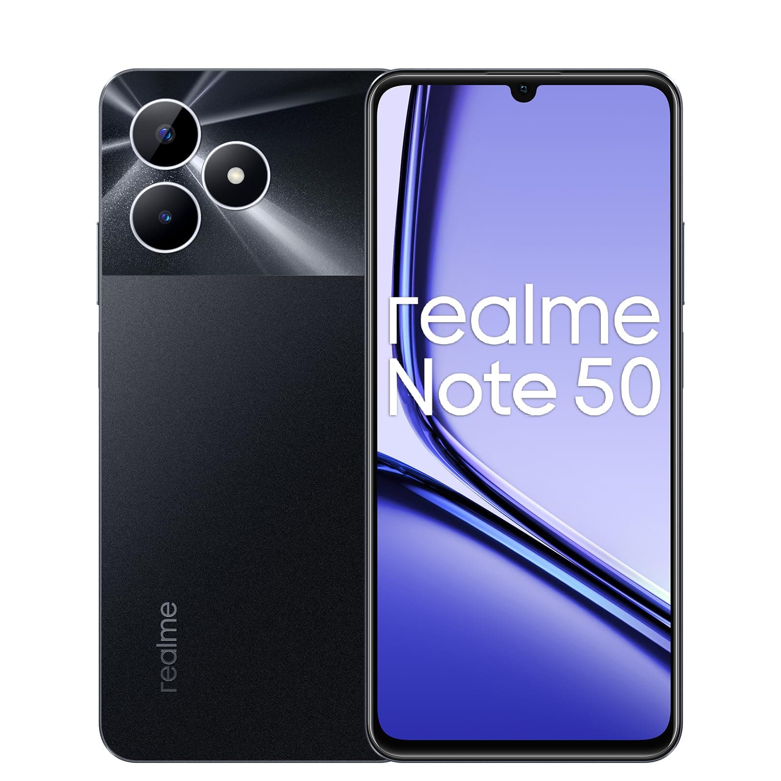 realme Note 50 DUAL SIM 64GB ROM + 3GB RAM (GSM ONLY | NO CDMA) Factory Unlocked 4G/LTE Smartphone (Midnight Black) - International Version