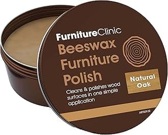 Furniture Clinic Premium Natural Oak Beeswax Polish (6.8oz/200ml) | Condition, Restore, Protect, & Waterproof Wood Furniture | Natural Wax for all Wood Types & Colors - Oak, Teak, Dark & Light