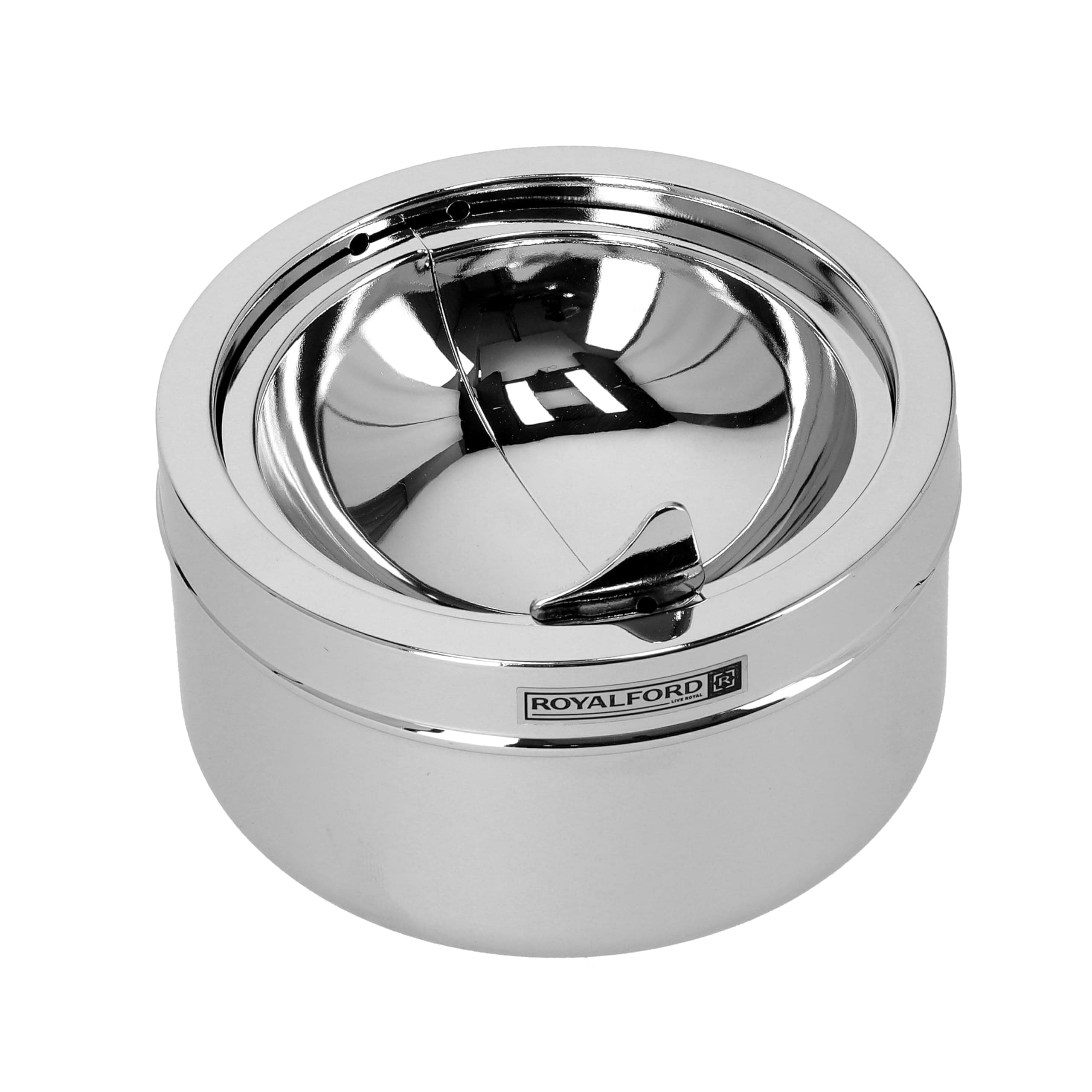 Royalford Metal Ashtray, Silver, RF5241