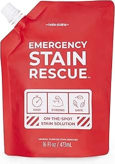 Emergency Stain Rescue Remover Spray – 16oz Refill Laundry Stain Remover for Clothes, Upholstery Fabric, Carpet - Works on Most Blood, Grass, Coffee, Mud, Grease & Oil Stain Remover