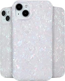 LONLI Hue - for iPhone 15 Plus Case - White Pearl Tort [10FT Drop Protection] - Shockproof Cover with Color Changing Effect | Cute and Unique for Women, Girls and Men (2023)