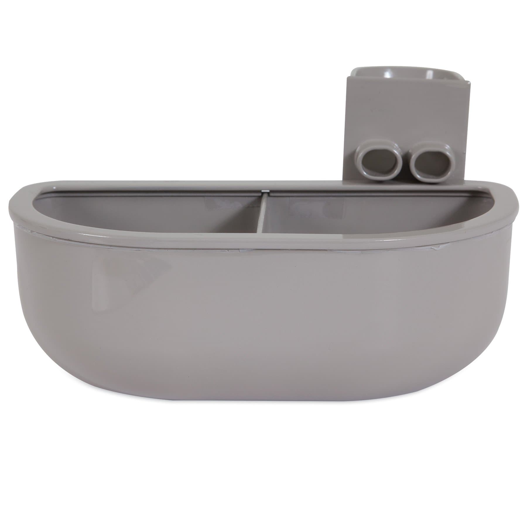 Petmate 29155 Double Diner Kennel Bowl, Gray