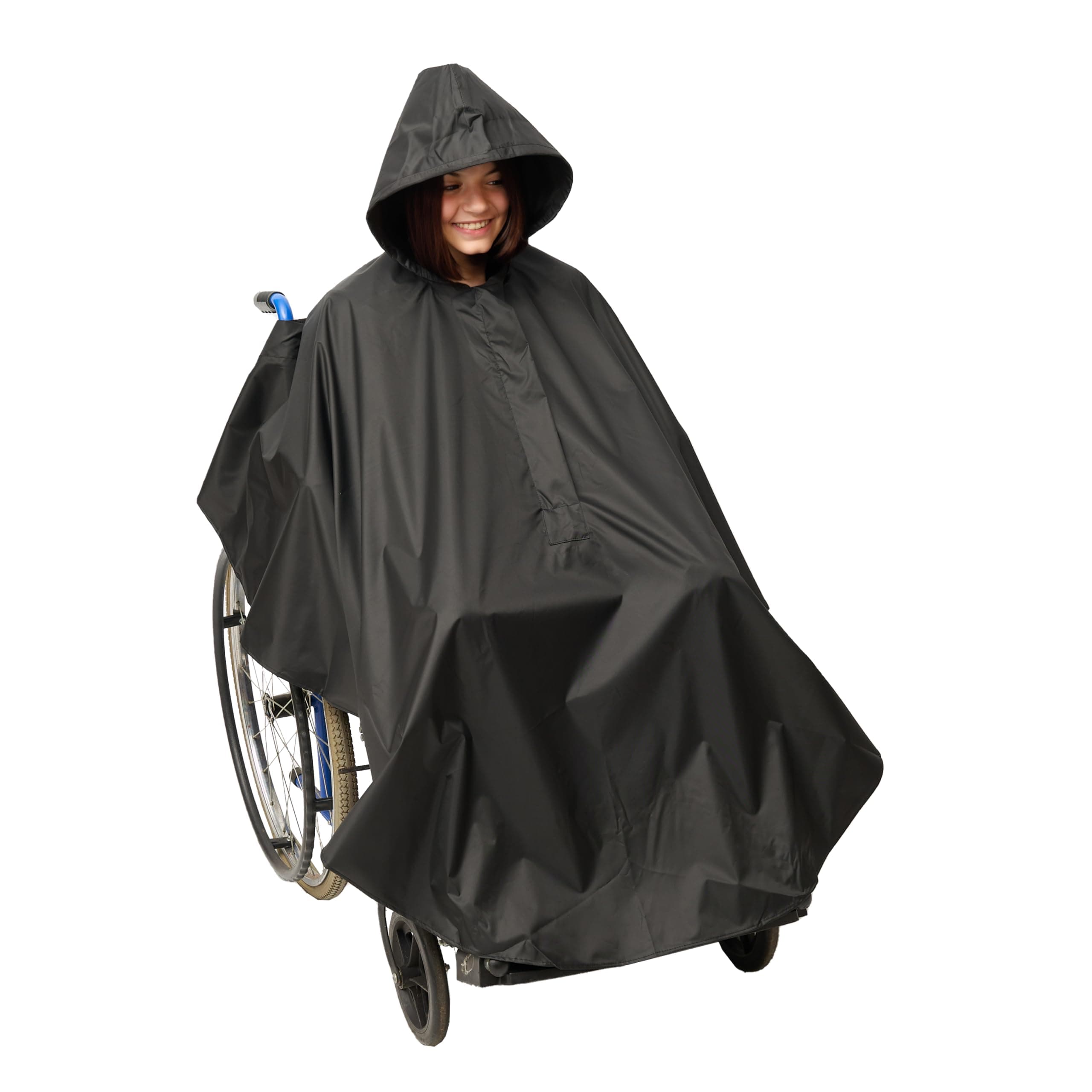 Waterproof Wheelchair Poncho Cover Full Body Coverage, Windproof & Protects from Rain, Universal Fit for Mobility Scooter & Wheelchairs