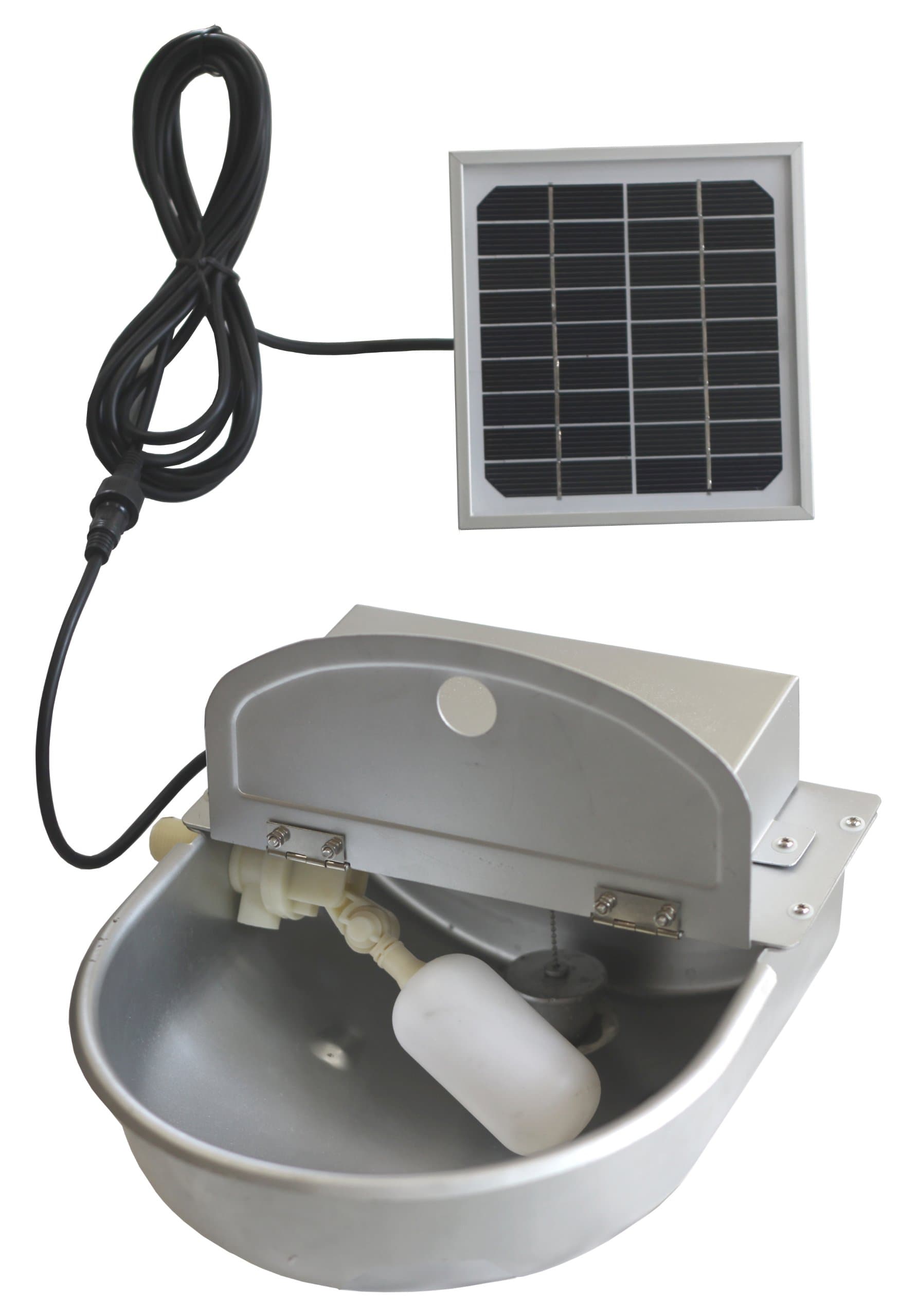 Auto-Refill Steel Solar Powered Water Dispenser for Pets, 12 by 11 by 7-Inch