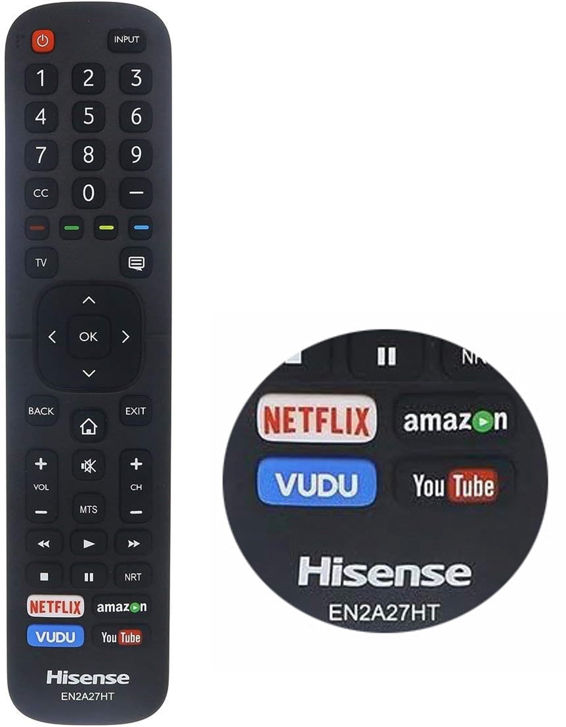New USARMT Replaced Hisense EN2A27HT Remote Control for Hisense Smart 4K HDR TV 40H5D 43H5D 43H6D 50DU6070 50H5D 50H6D 55DU6070 55H6D 60DU6070 65H6D-Sold by Sourcing Remote Exclusively