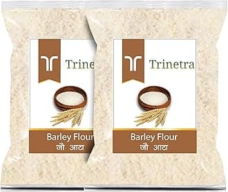 Trinetra Jau Atta (Barley Flour) | Fibre-Rich & Stone-Ground Millet Flour | 1Kg Each (Pack Of 2) 2000 g