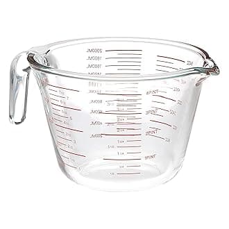 Large Size Glass Measuring Cup, 8 Cup (2L), Easy-to-Read Markings, Dishwasher/Microwave/Freezer/Oven Safe (Previously AmazonCommercial)