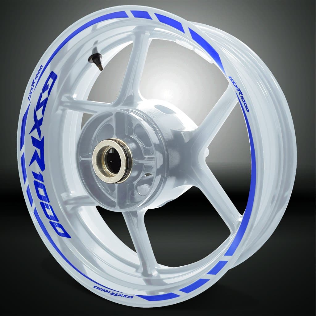 Reflective Blue Motorcycle Rim Wheel Decal Accessory Sticker Compatible with Suzuki GSXR 1000
