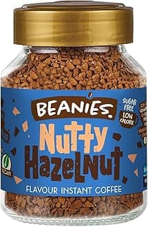 Beanies|Instant Flavoured Coffee |Nutty Hazelnut|Low Calorie, Sugar Free|50 g|Pack of 1