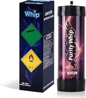 3.3L Nitrous Oxide Tank 2100G Whipped Cream Charger for Whipped Cream Dispenser 1-Count