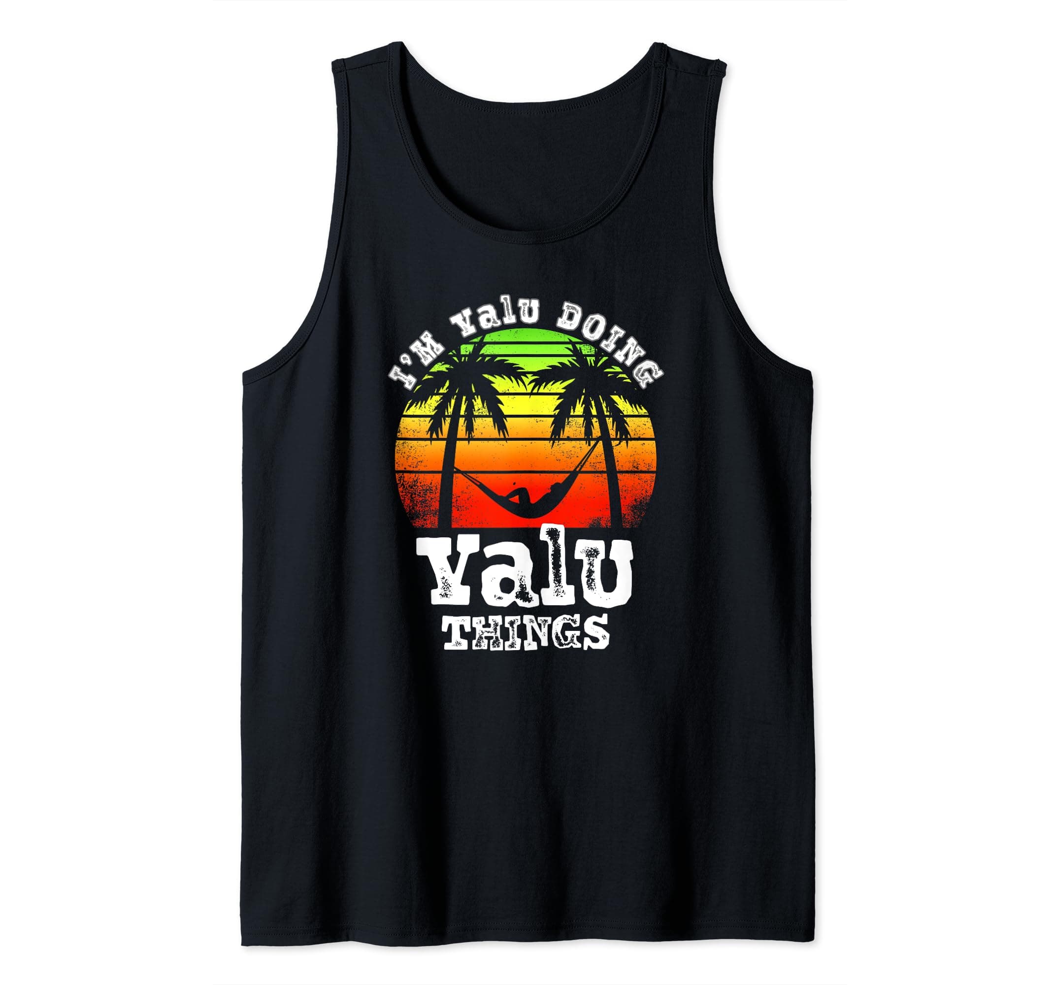 Asian Names Retro Sunset Tank Top