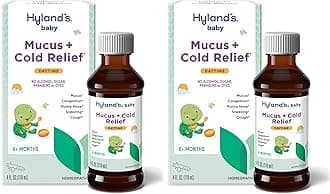 Hyland's Baby Mucus and Cold Relief, Daytime Baby Medicine, Infant Cold and Cough Remedy, Decongestant, 4 Fluid Ounce (Pack of 2)