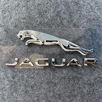 Car Emblems Badge for Jaguar XE/XF/XF Sportbrake/XFL/F-PACE/E-PACE/I-PACE,1PCS DIY ABS Badge Decoration Hood Body Exclusive Logo Sticker Self-Adhesive Modification Replacement Accessories,F