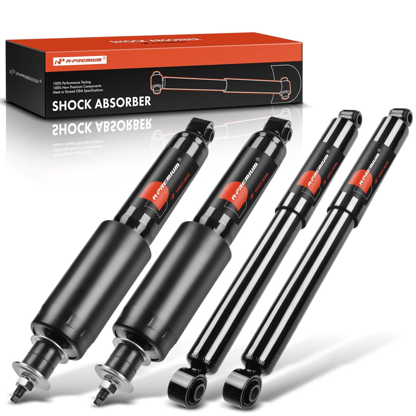 A-Premium Front and Rear Shock Strut Absorbers Compatible with Mitsubishi Montero Sport 2000 2001 2002 2003 2004 4-PC Set