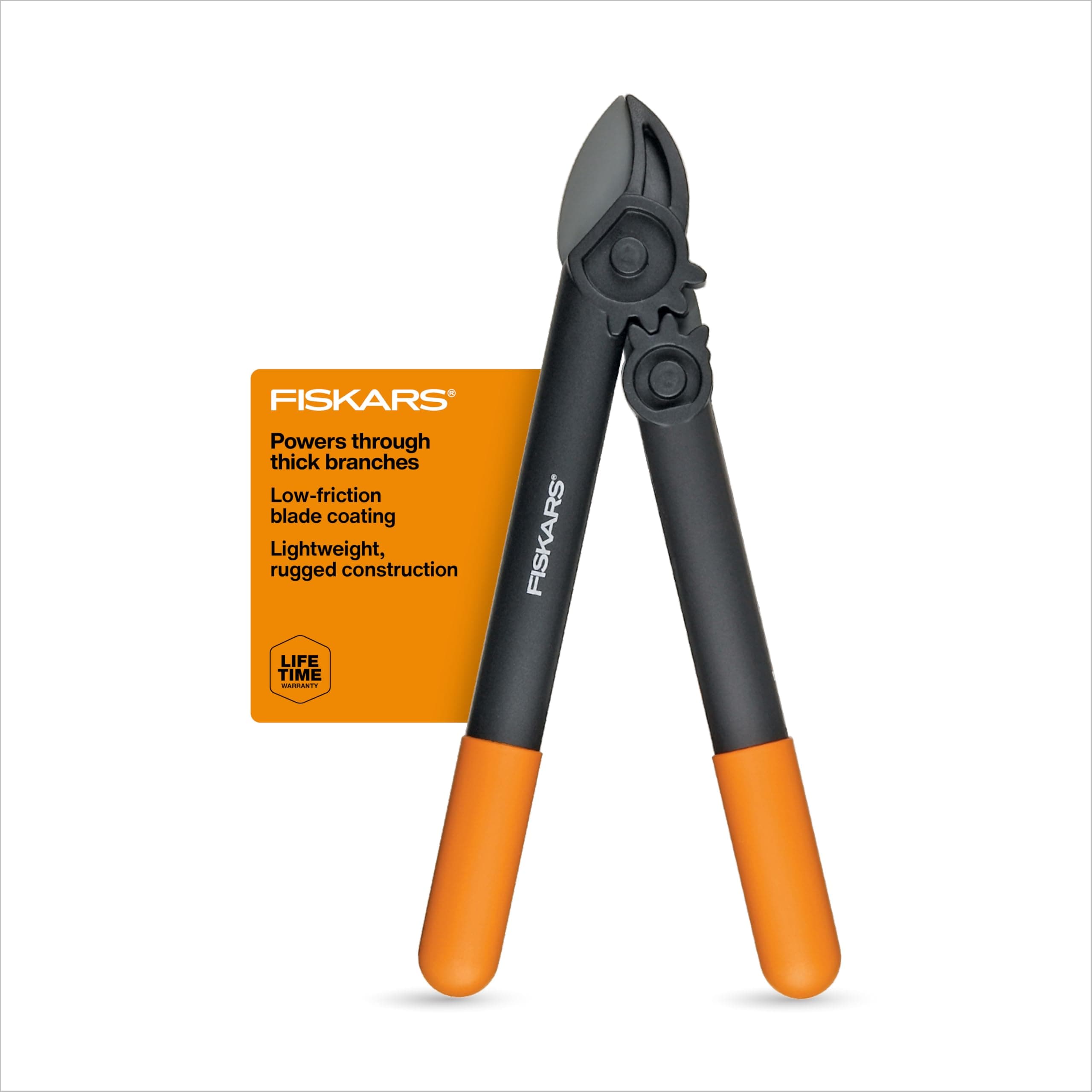 - Fiskars 15-Inch PowerGear Loppers, Sharp Steel Blade Bush and Tree Trimmer, Cuts up to 1.25-Inch Diameter Branches, Rust Resistant and Lightweight Pruner, Yard Tools for Gardening