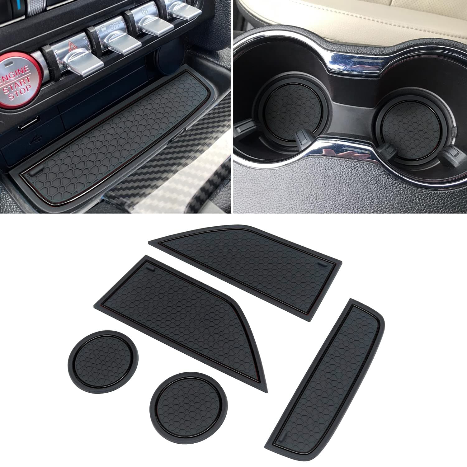 Cup Holder Insert for Mustang (Black
