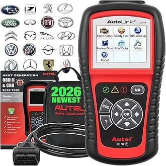 AL519 OBD2 Scanner, 2026 Newer Professional Mechanic OBDII & CAN Car Diagnostic Code Reader Tool for Check Engine Light, One-Click Smog Check, DTCs Lookup, Upgraded Ver. of AL319/ MS309