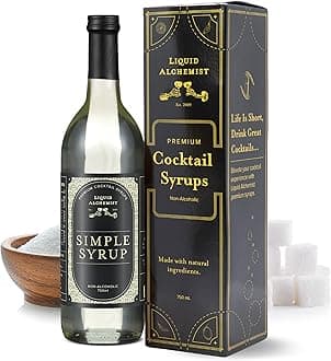 Liquid Alchemist Simple Syrup for Cocktails - Real Ingredients Make our Simple Sugar Syrup the Perfect Old Fashioned Mix - Non-GMO, Gluten Free & Vegan (25 oz)