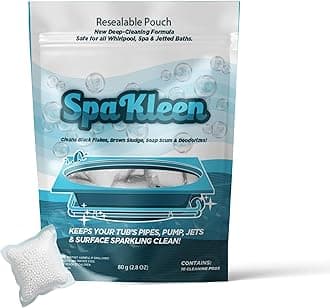 Jetted Tub Cleaner – Unscented, Septic Safe Powder for Whirlpool & Jacuzzi | 10 Cleanings Per Pouch | Fast 15-Minute Action | Removes Sludge, Soap Scum & Black Flakes | Made in USA