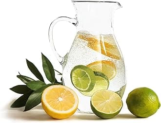 Simax Small 16 Ounce Borosilicate Glass Pitcher with Handle - Montessori Kids Pitcher with Spout for Orange Juice, Milk, Tea