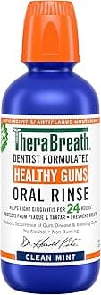 TheraBreath Healthy Gums Oral Rinse Clean Mint Flavor 16 fl oz 473 ml