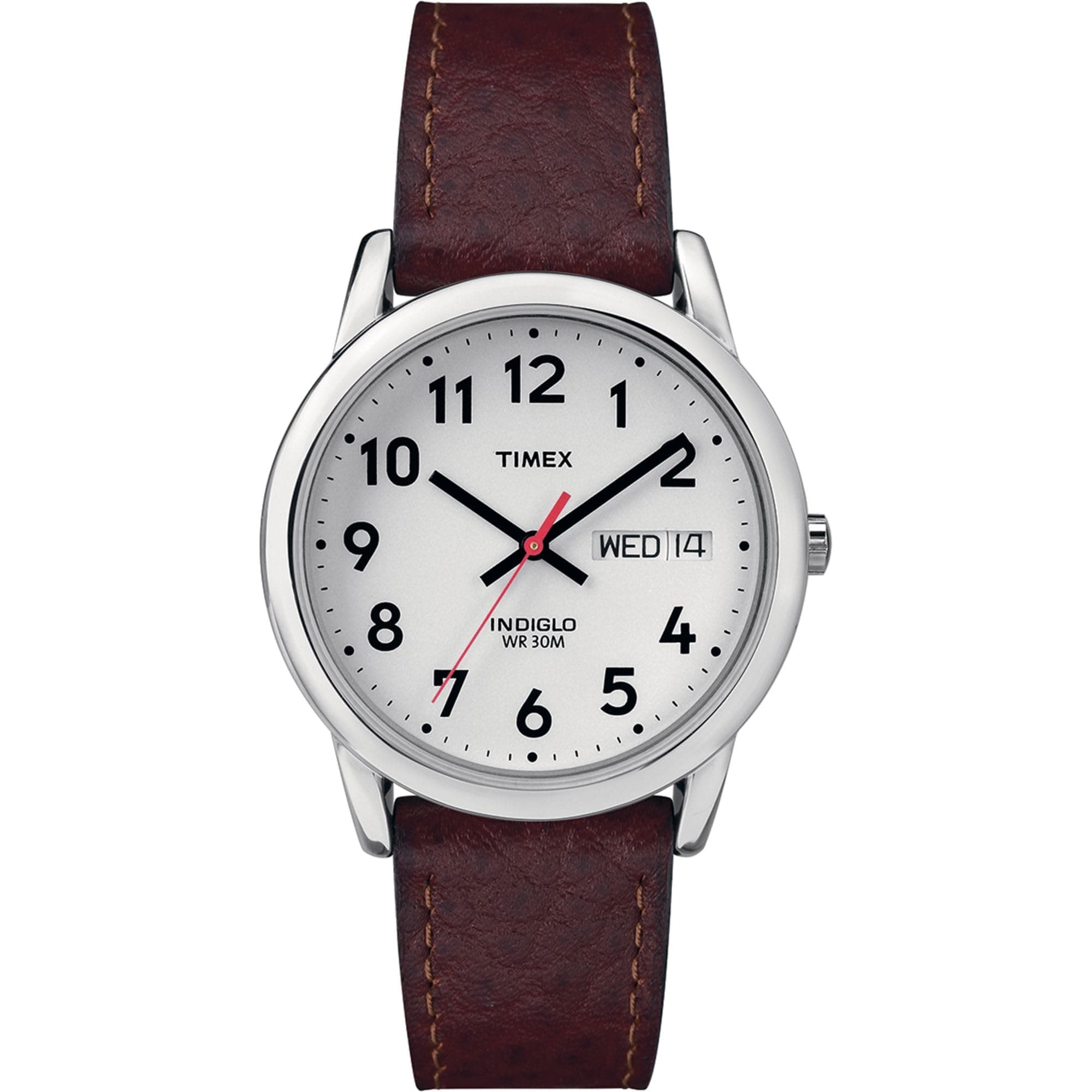 Easy Reader Day-Date Leather Strap Watch
