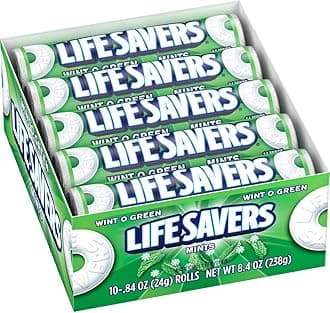 Wint-O-Green Mints Rolls Single Size .84 Ounce 20-Count Box