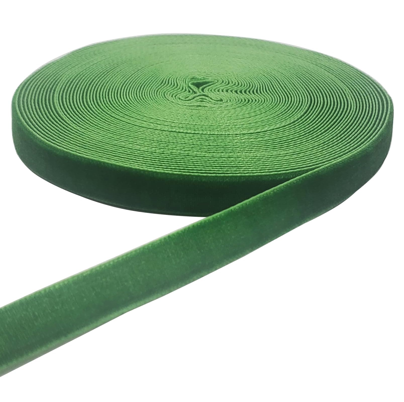 10 Yards Green Velvet Ribbon Spool