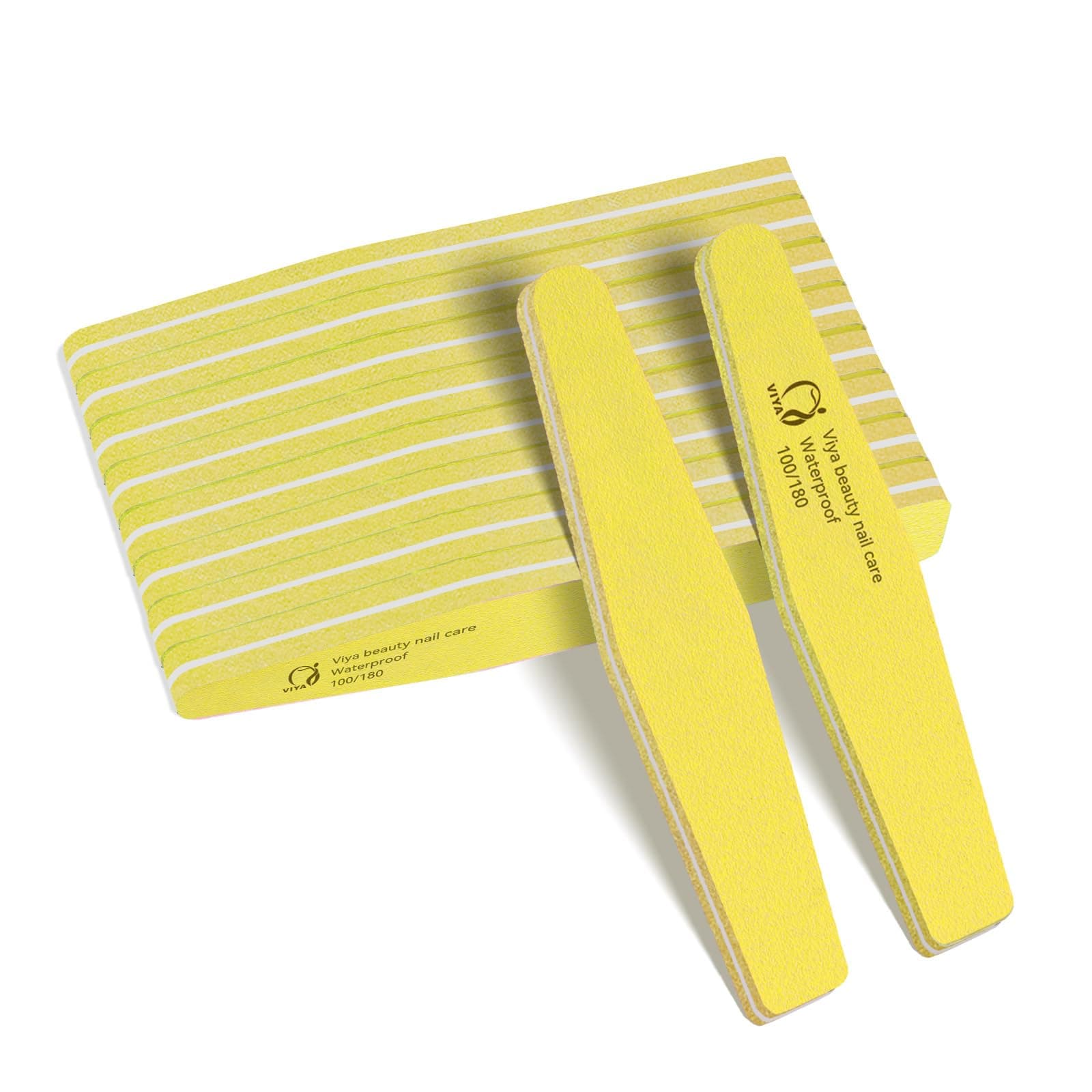 Nail Buffer Block, Nail Art Shiner File, Smooth, Buff, Shine Nails Nail Smoothing Block Professional Manicure Nail Care For Salon Use DIY Home(10pcs) (Yellow)