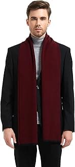 Men Winter Cashmere Scarf Wool Soft Warm Knitted Casual Scarves for Men