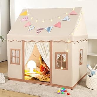 ERTYU Large Kids Tent House Indoor,Toddler Play Tent With Birthday Party Decoration,Indoor Outdoor Play house for Baby Princess Castle Tent,Kids Indoor Room Toys for Boys Girls Age 3-10 Years Old