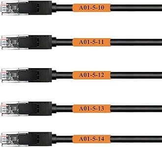Self-Laminating Wrap Around Cable Labels – Letter Sheet Laser Printer Only – for Wire Marking Identification (25 Sheets (800 Labels), Orange)