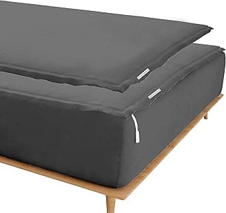Zip On Sheets™ Zipper Fitted Sheet Twin Size - Upto 16” Inch Deep Pockets - Includes 1 Fitted Sheet Base & 2 Zip-On Sheets - Easy to Use, Sateen Cotton 500 TC Fitted Sheet - Dark Grey
