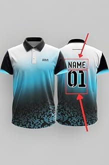 Dika Sports Custom Sports Cricket Jersey Customise t-Shirt for Men Personalised Name | 2 Year to 5XL