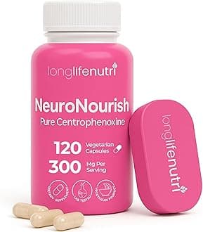 NeuroNourish (Centrophenoxine) 300mg - 120 Vegetarian Capsules, 4-Month Supply, Natural Nootropic for Strengthening Memory, Focus, & Cognitive Function, GMP Certified, Made in USA