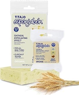 T.Taio - EsponJabón – Pack of 2 Sponge + Soap 2-in-1 Coffee – Exfoliates & Boosts Circulation – Intense Skincare – Unisex – (Normal + Mini Size) 180g