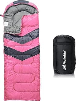 MalloMe Sleeping Bags for Adults Cold Weather & Warm - Backpacking Camping Sleeping Bag for Kids 10-12, Girls, Boys - Lightweight Compact Camping Gear Must Haves Hiking Essentials Sleep Accessories