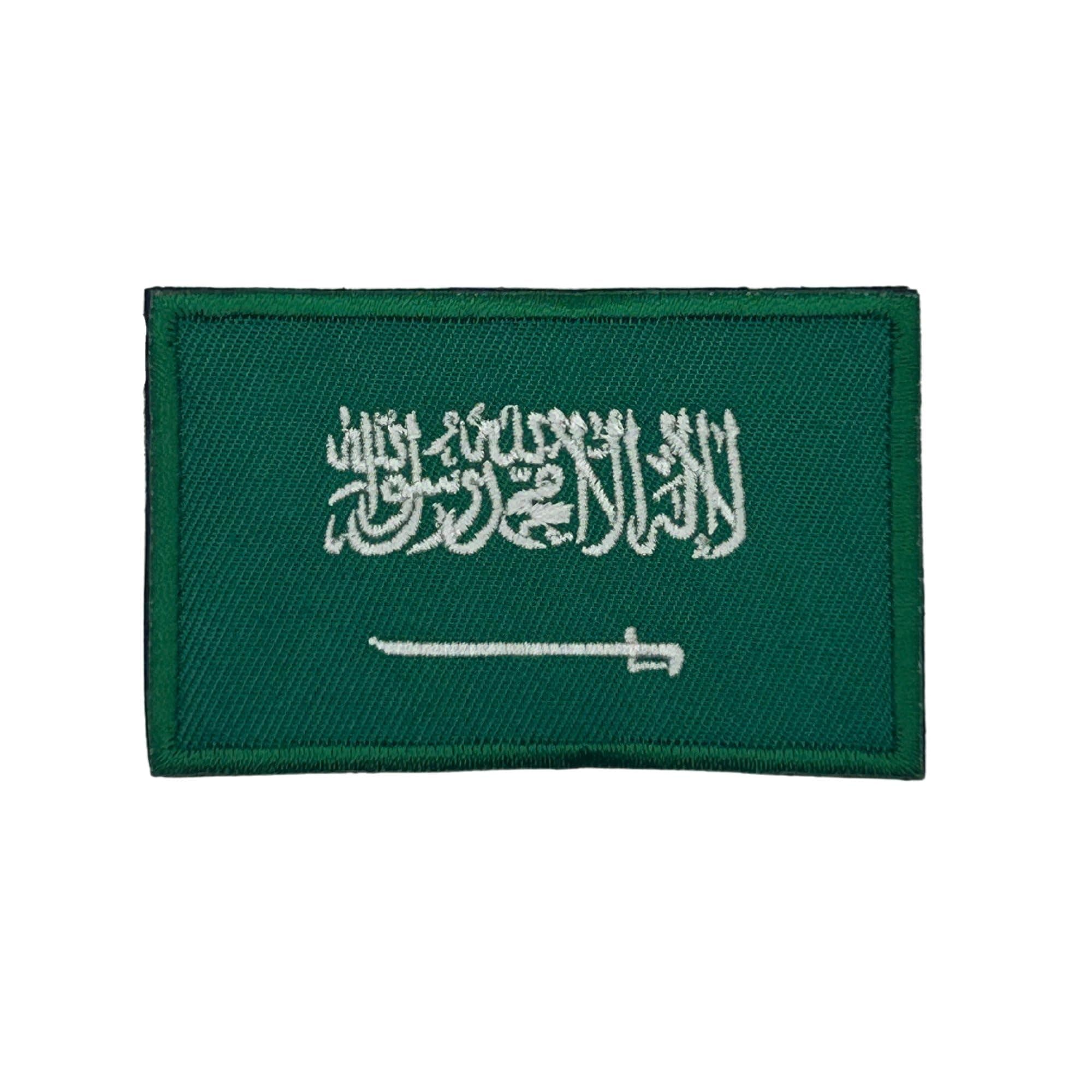Velcro Hook Patch – Embroidery Patches Tactical/Military Flag Palestine England Iraq Spain egypt lebanon Oman UAE russian india, for men for bag/pack/vest, gadgets combat (Saudi Arabia)