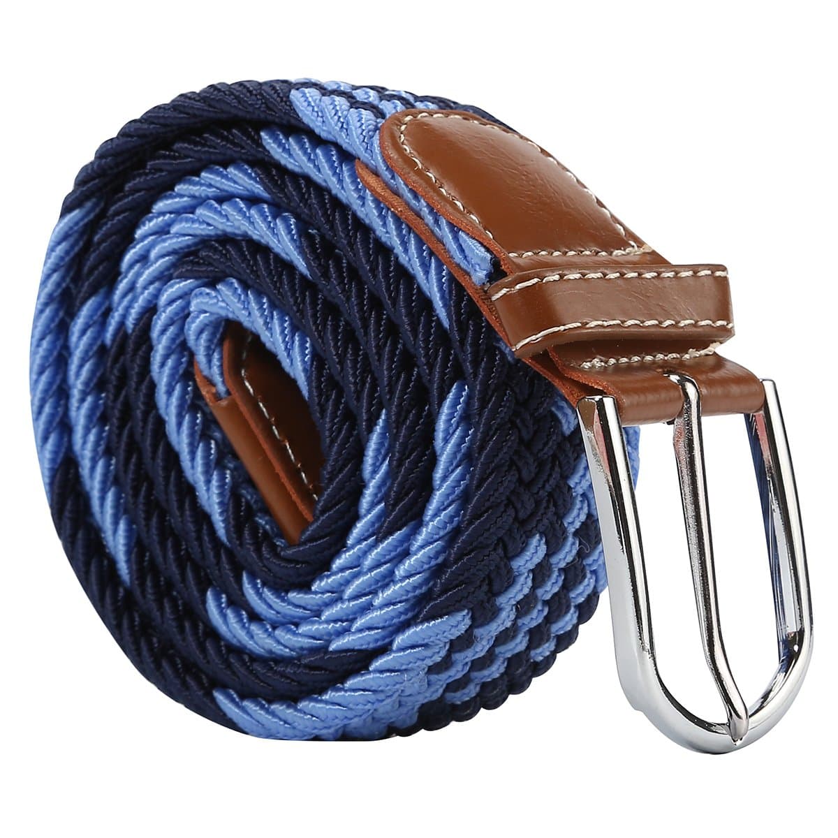 XJSGSMens Belt,Elasticated belt, Elastic Belt for Men, Unisex Men Women Multicolor Woven Stretch Belts