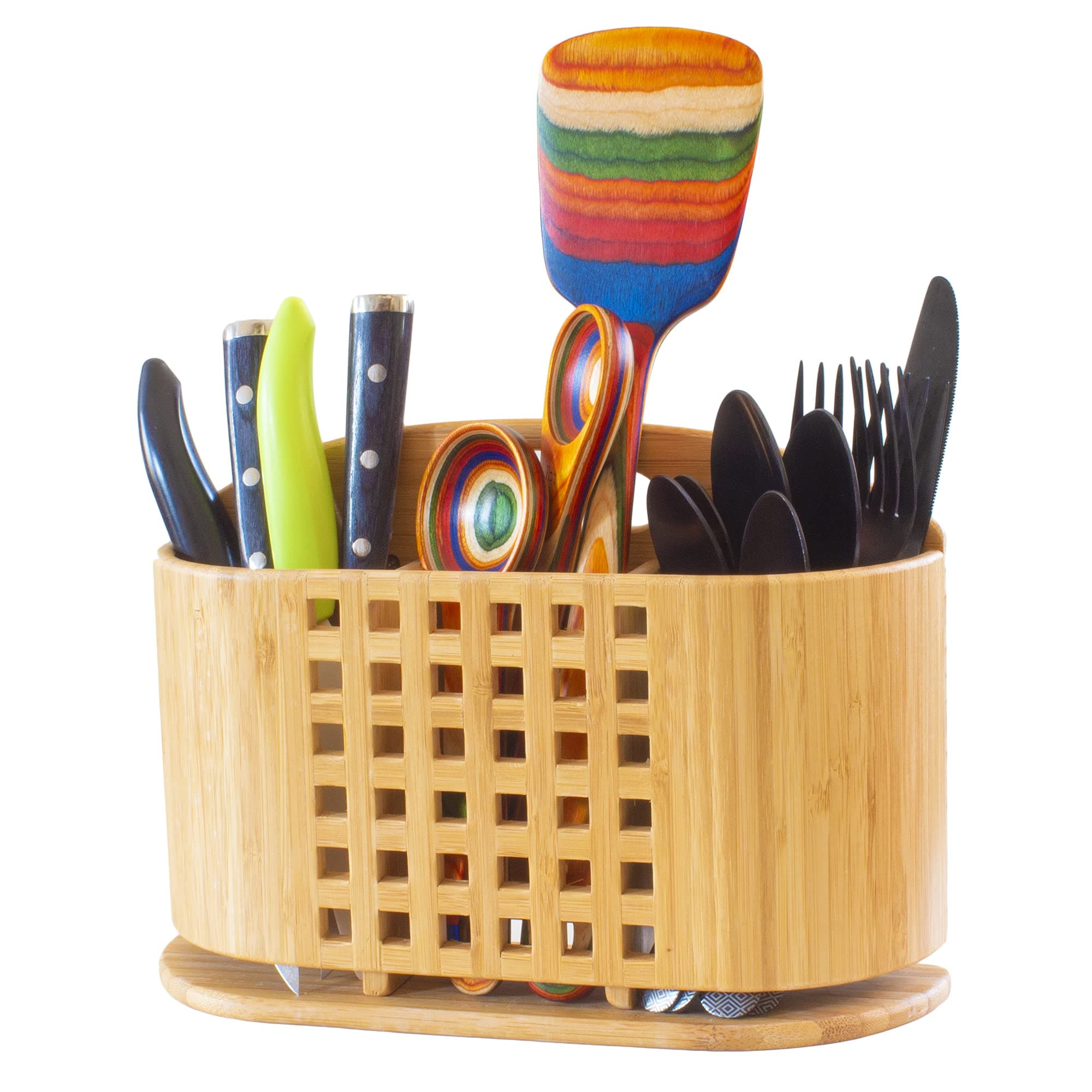 "Eco" Utensil, Flatware and Cutlery Drying Caddy for Totally Bamboo Eco Dish Drying Rack