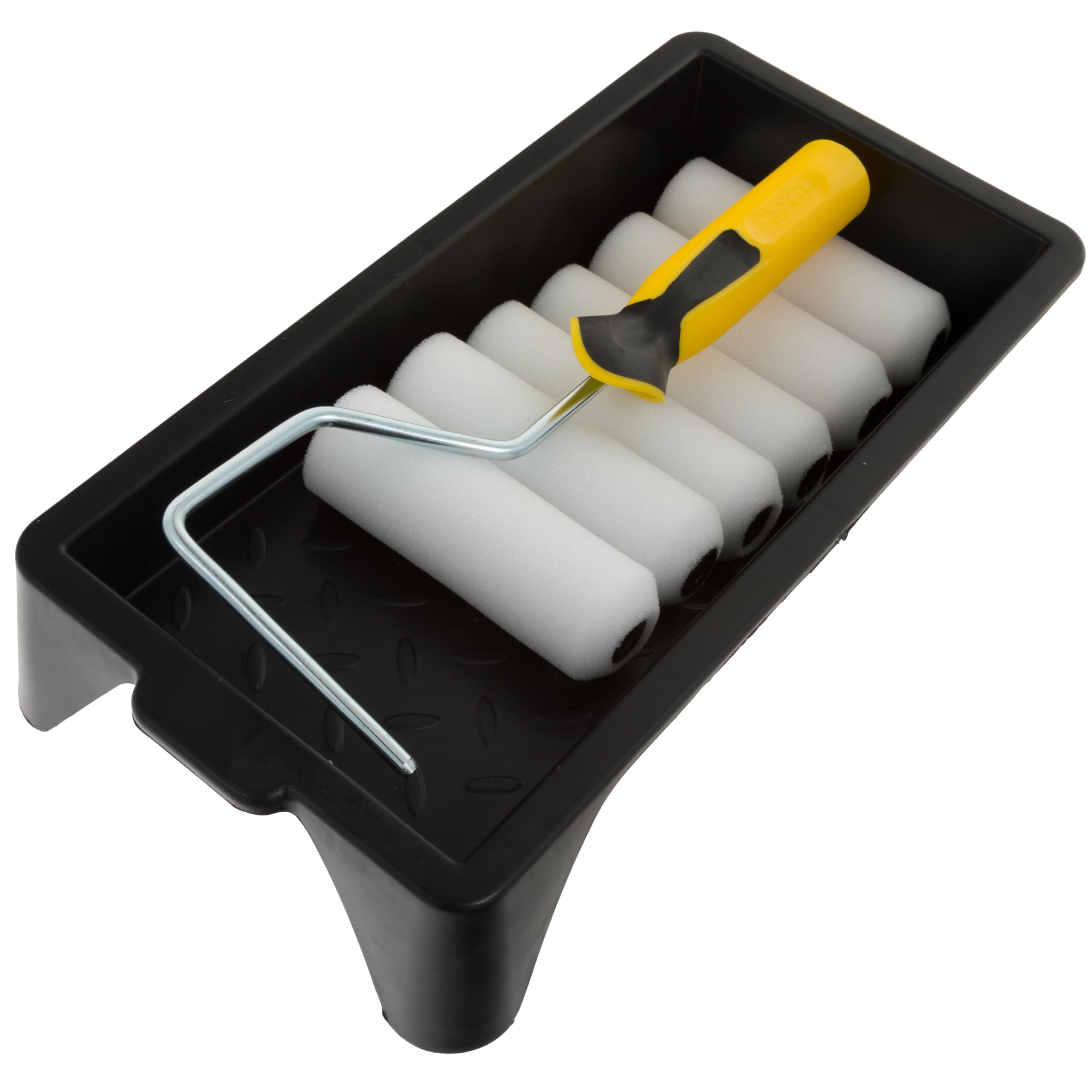 CORAL 43401 Easy Coater Paint Mini Roller Kit with High Density Foam Covers for Gloss 8 Piece Pack Set