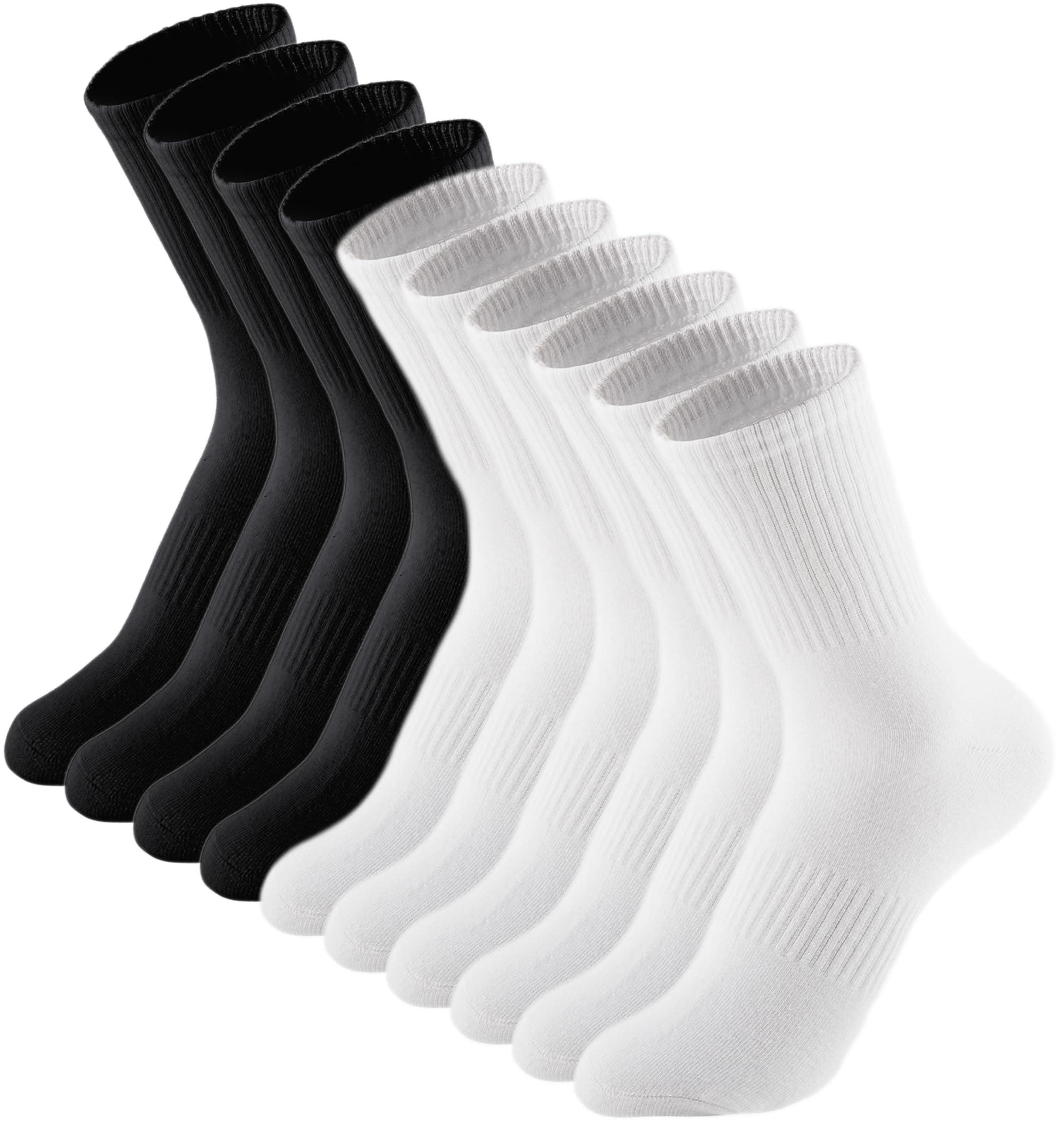 Irisbear Womens Crew Socks Casual Athletic Gym LightWeight Thin Cotton Socks 5 Pairs