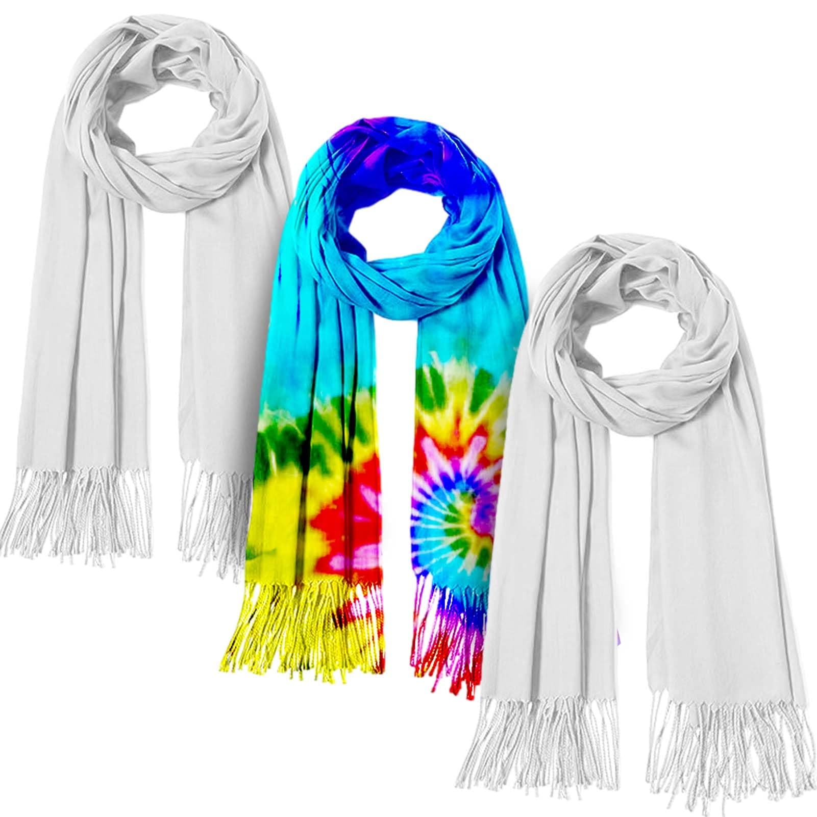VodoloWhite Thing for Tie Dye,3 PCS Tie Dye Kits for Adults Kids Women Large Groups,Cotton Things Items To Tie Dye Party Supplies