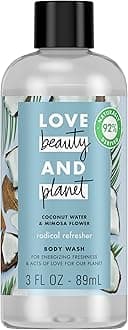 Love Beauty And Planet Vegan Body Wash Coconut Water & Mimosa Flower- Travel Size 3 oz, 12 Pieces
