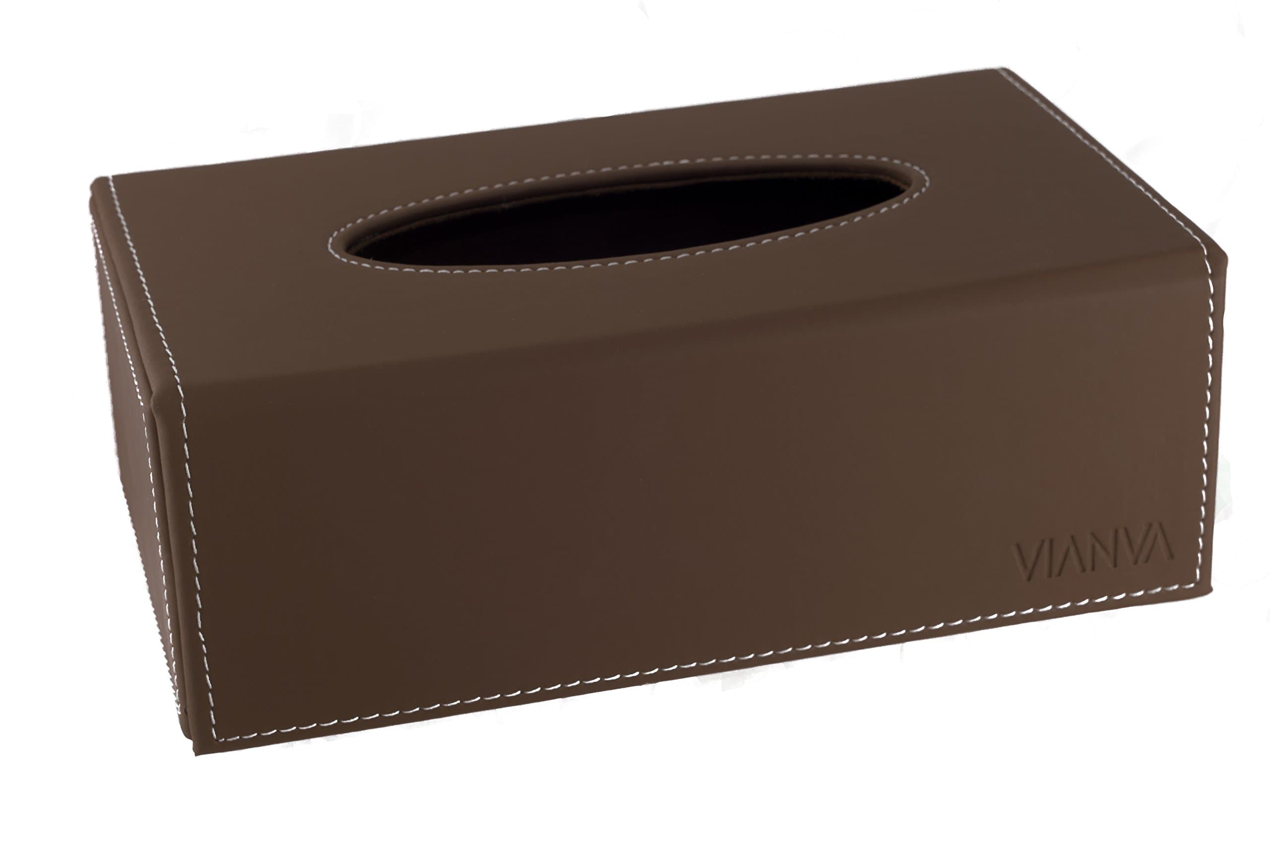 VIANVA Tissue Box Holder - Chocolate - Professional Grade - Suitable for Home/Hotels/Receptions/Spa